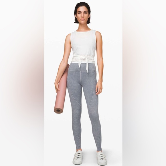 Lululemon Wunder Under High-Rise Tight Snow Washed Ribbed 28” - Size 4 - Picture 2 of 9